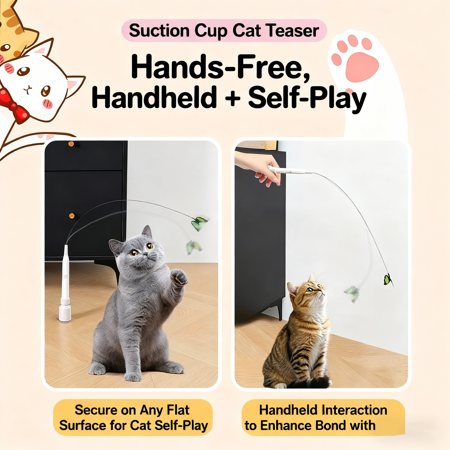 🔥Buy 2 10% OFF&Free Shipping🐾 Electric Butterfly Cat Teaser