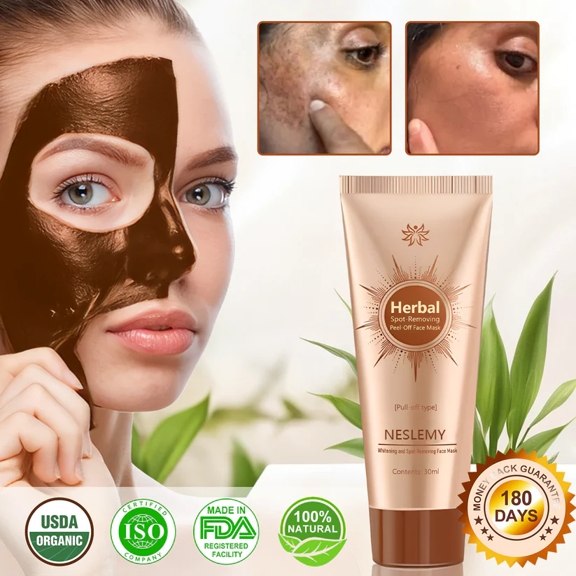 Mascarilla facial blanqueadora y eliminadora de manchas Adecuada para rostro y cuerpo – 👩‍⚕️ Los ingredientes naturales eliminan de forma permanente las manchas de la edad, las pecas, las manchas solares y las manchas hepáticas.