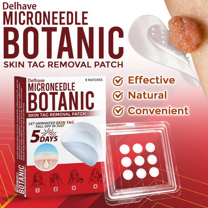 DELHAVE® MicroNeedle Botanic Skin Tag Removal Patch 🇺🇸 Made in the USA