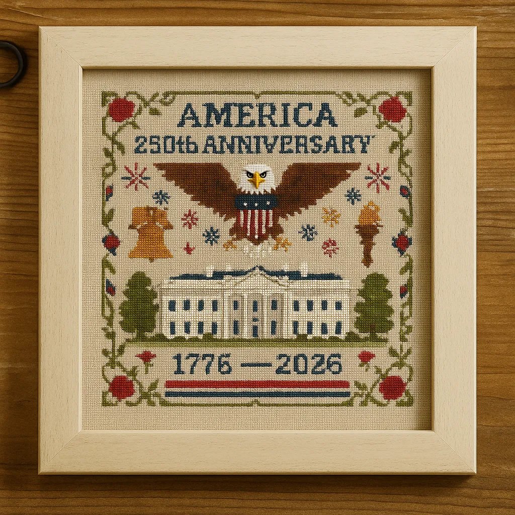 🔥Celebrate USA 250th 49% OFF - 🦅US 250th Anniversary Cross Stitch Kits ✨250th Anniversary of American Independence