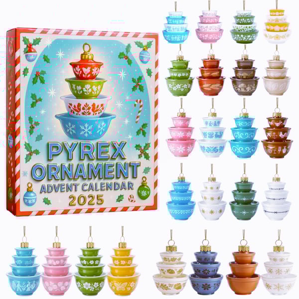 🔥Buy 2+ Get Free Shipping🎄2025 Pyrex Ornament Advent Calendar