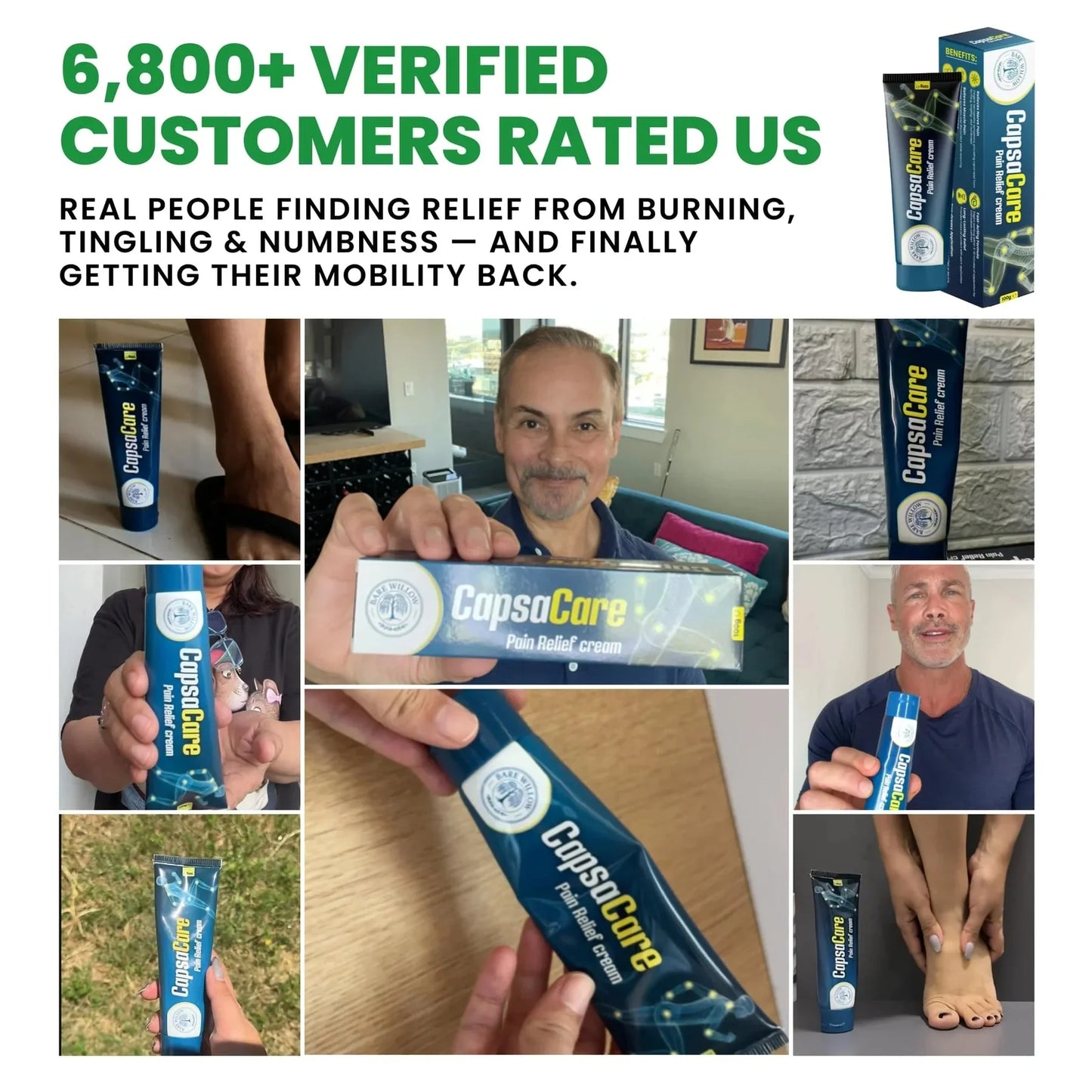 CapsaCare Neuropathy Relief Cream™ - Relieve Numbness, Tingling & Pain